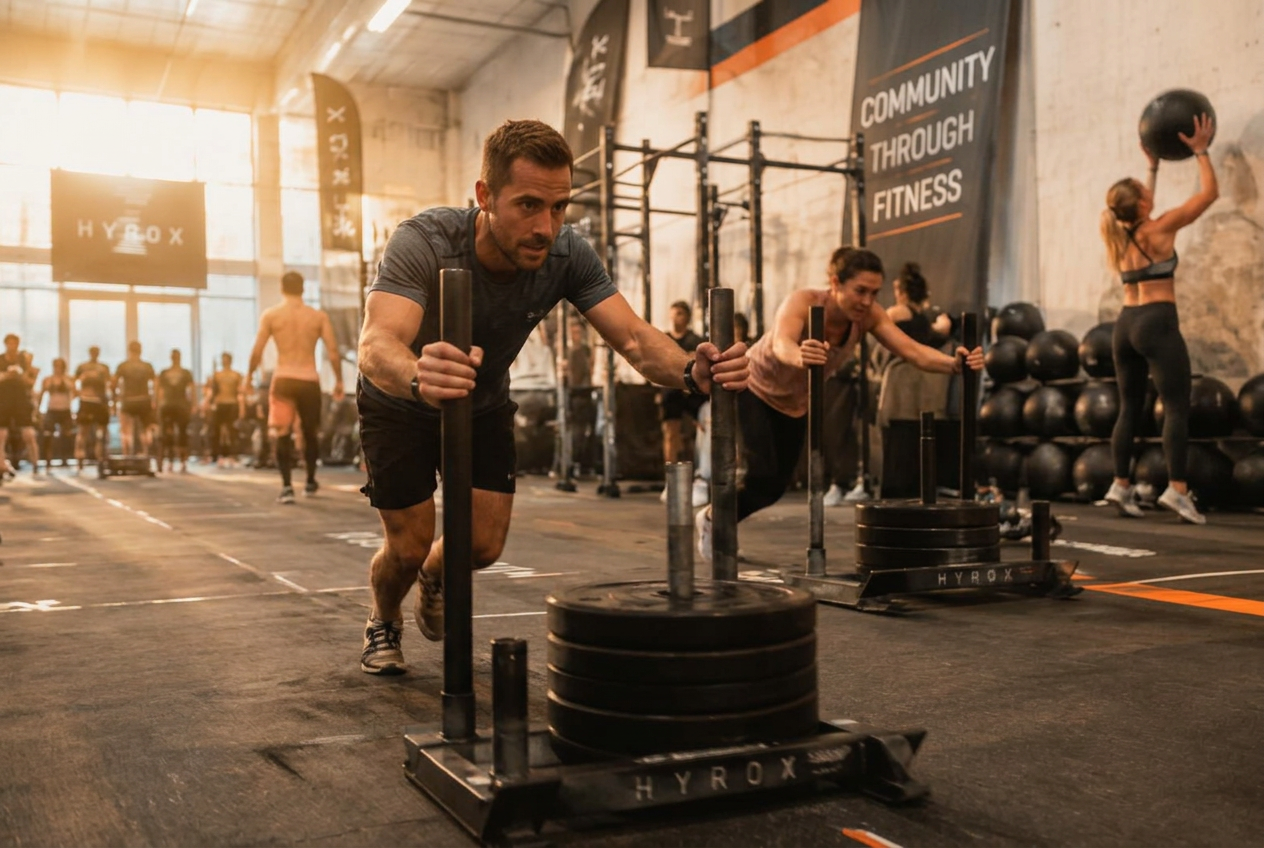 Sportifs amateurs pendant une séance de fitness fonctionnel